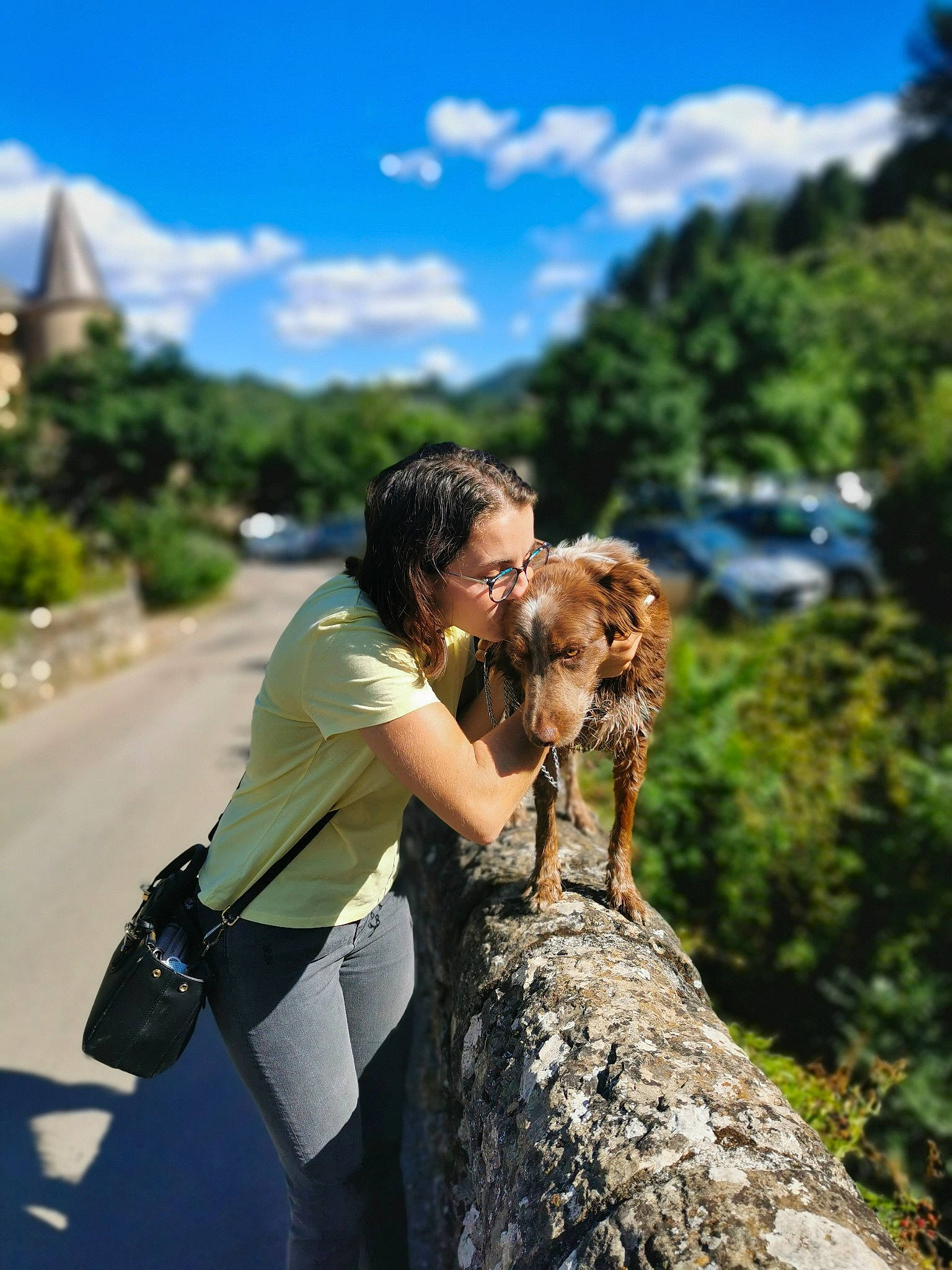 Joyce participe au concours pour gagner de l'argent avec cette photo : carnivore, cloud, companion_dog, dog, dog_breed, fawn, grass, happy, honeymoon, landscape, leg, leisure, luggage_and_bags, people_in_nature, plant, recreation, sky, travel, tree, trunk