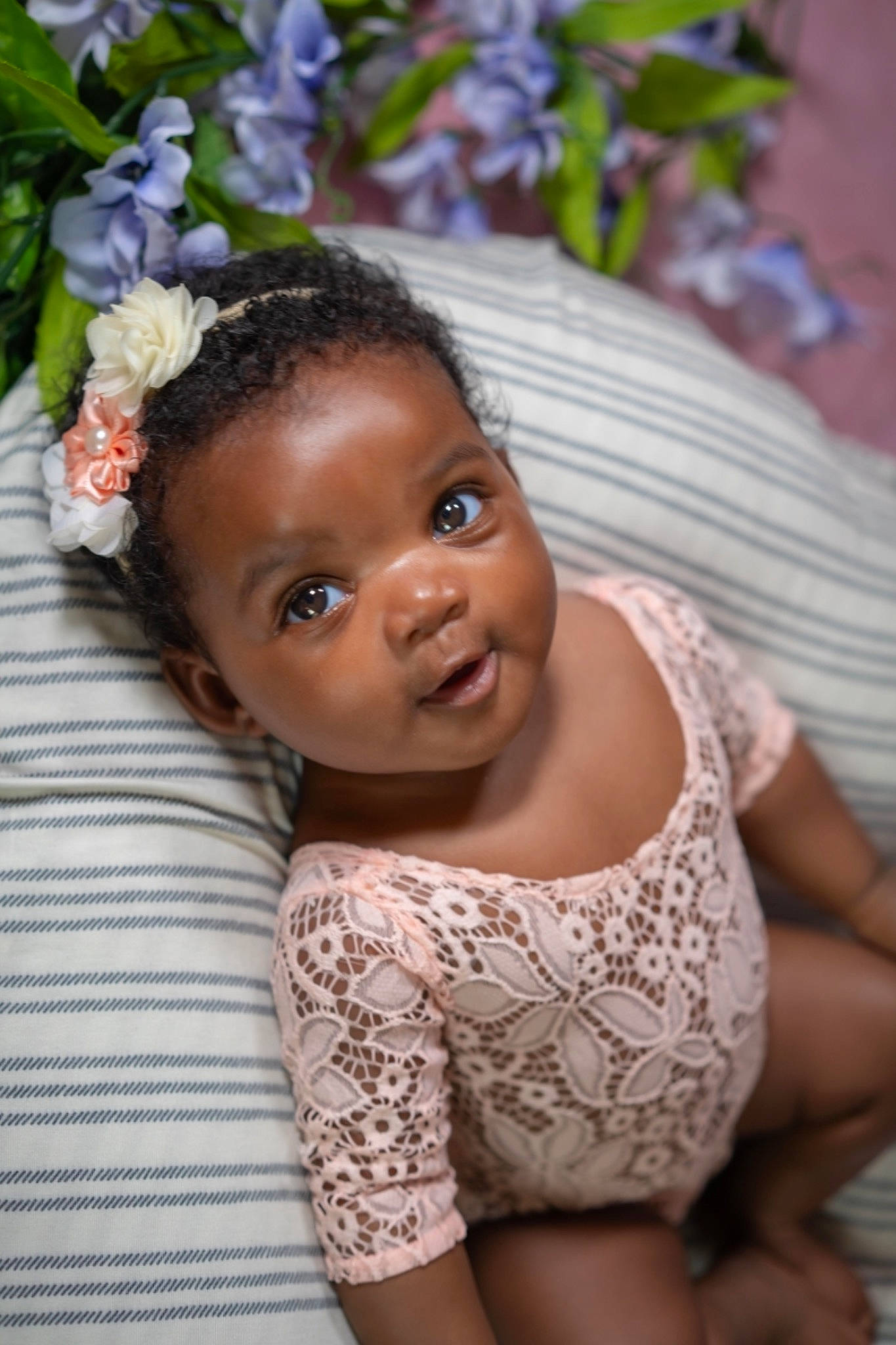 Kiley joined the competition — help win amazing prizes! arm, baby_toddler_clothing, cheek, chin, dress, eye, eyebrow, eyelash, face, flash_photography, hair, happy, head, headgear, iris, lip, person, pink, shoulder, skin