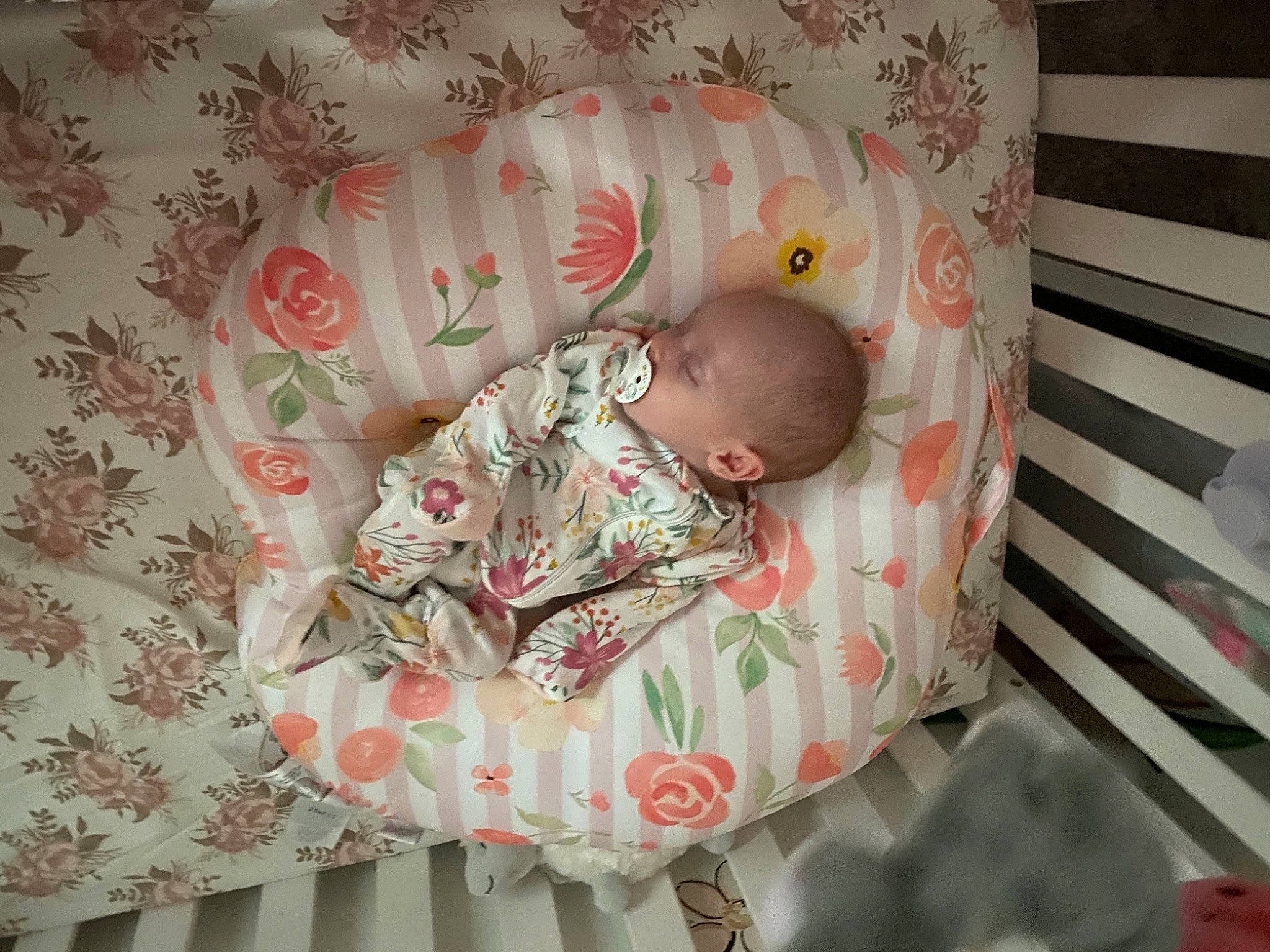 Adelina joined the competition — help win amazing prizes! baby, baby_products, baby_safety, baby_sleeping, baby_toddler_clothing, bed, bedding, bedtime, child, comfort, cradle, head, infant_bed, linens, pattern, person, pink, skin, sleeve, textile