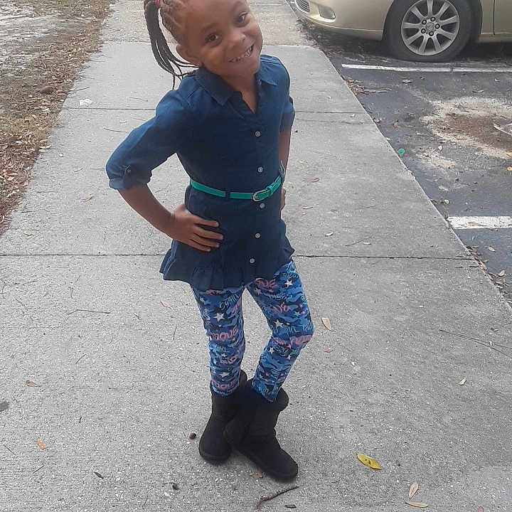 Ashanti joined the competition — help win amazing prizes! asphalt, car, child, footwear, fun, girl, jeans, joy, pedestrian, person, play, recreation, road, shoe, snapshot, standing, street, toddler, tree, trousers