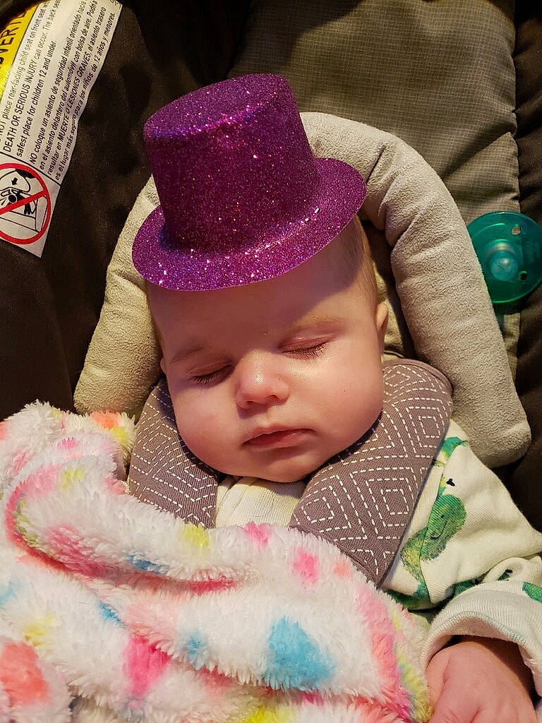 Cassidy joined the competition — help win amazing prizes! baby, baby_toddler_clothing, beauty, cap, cheek, child, comfort, happy, hat, headwear, human, lip, magenta, pattern, person, pink, product, skin, textile, toddler