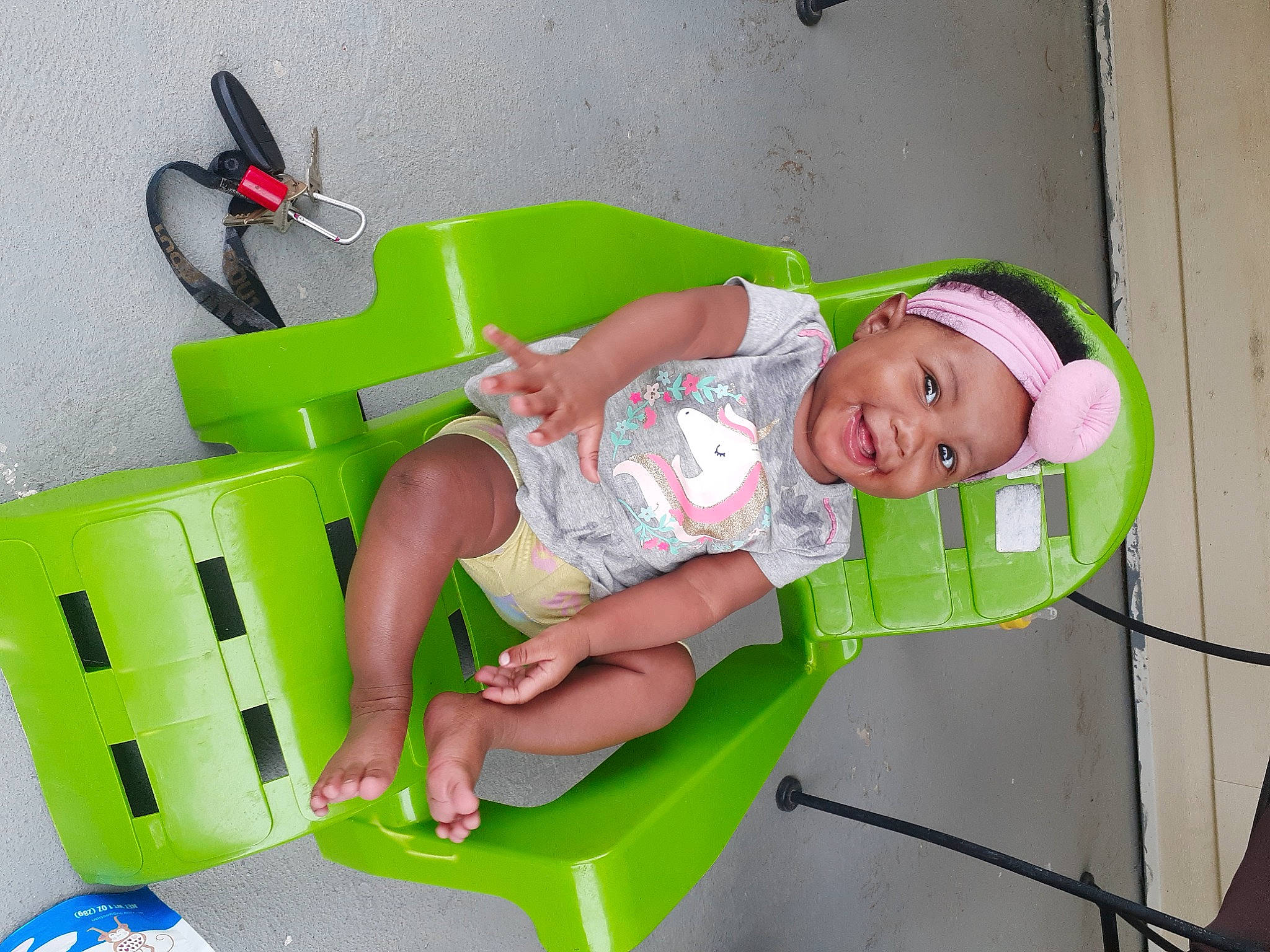 Kataye joined the competition — help win amazing prizes! baby, baby_toddler_clothing, child, comfort, fun, green, hat, headwear, joy, leg, leisure, person, play, product, sandal, shoe, shorts, smile, snapshot, sneakers