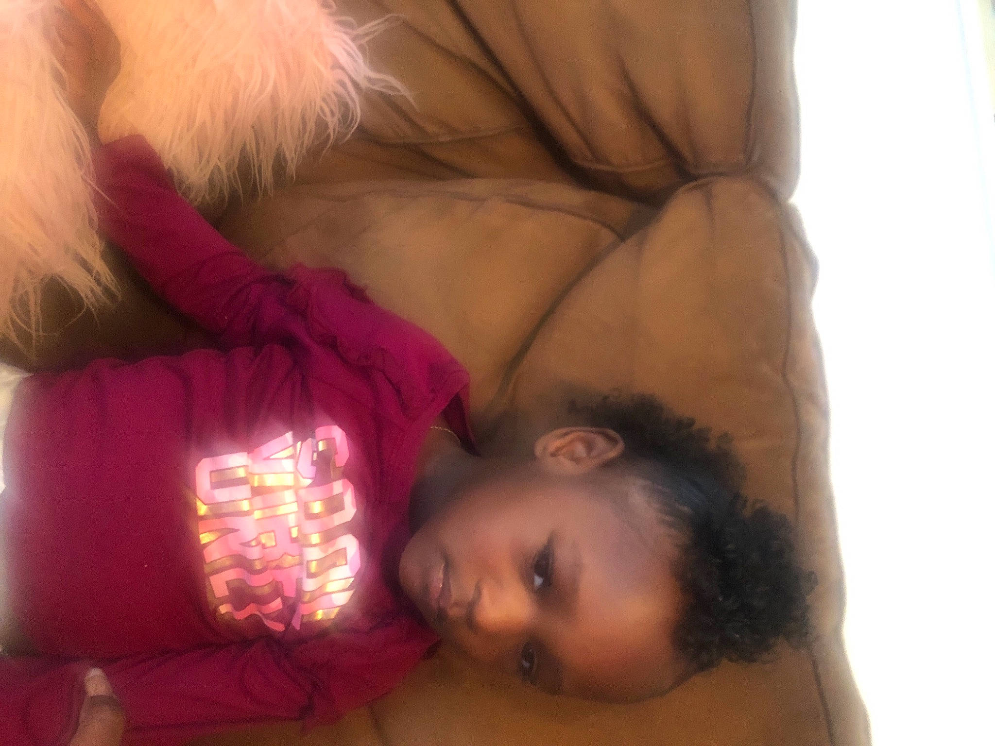 Journie joined the competition — help win amazing prizes! abdomen, blond, brown_hair, child, comfort, ear, eyelash, face, finger, fun, fur, hair, happy, lip, mouth, nose, orange, person, skin, tree