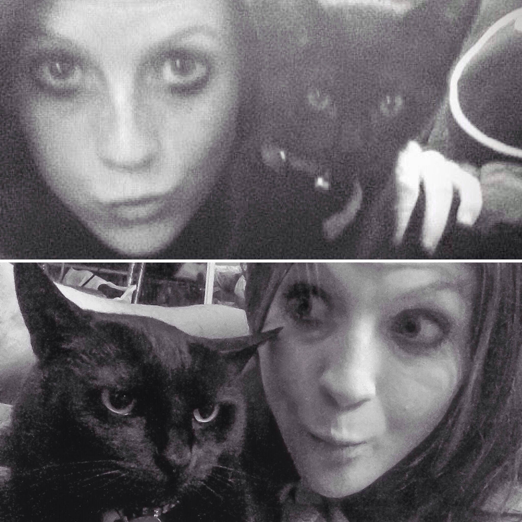 Mischeif is registered to the contest to win money with this photo: black, black_and_white, black_hair, cat, cat_like_mammal, emotion, eye, eyebrow, face, facial_expression, forehead, head, headwear, mammal, monochrome_photography, nose, person, photography, small_to_medium_sized_cats, snapshot