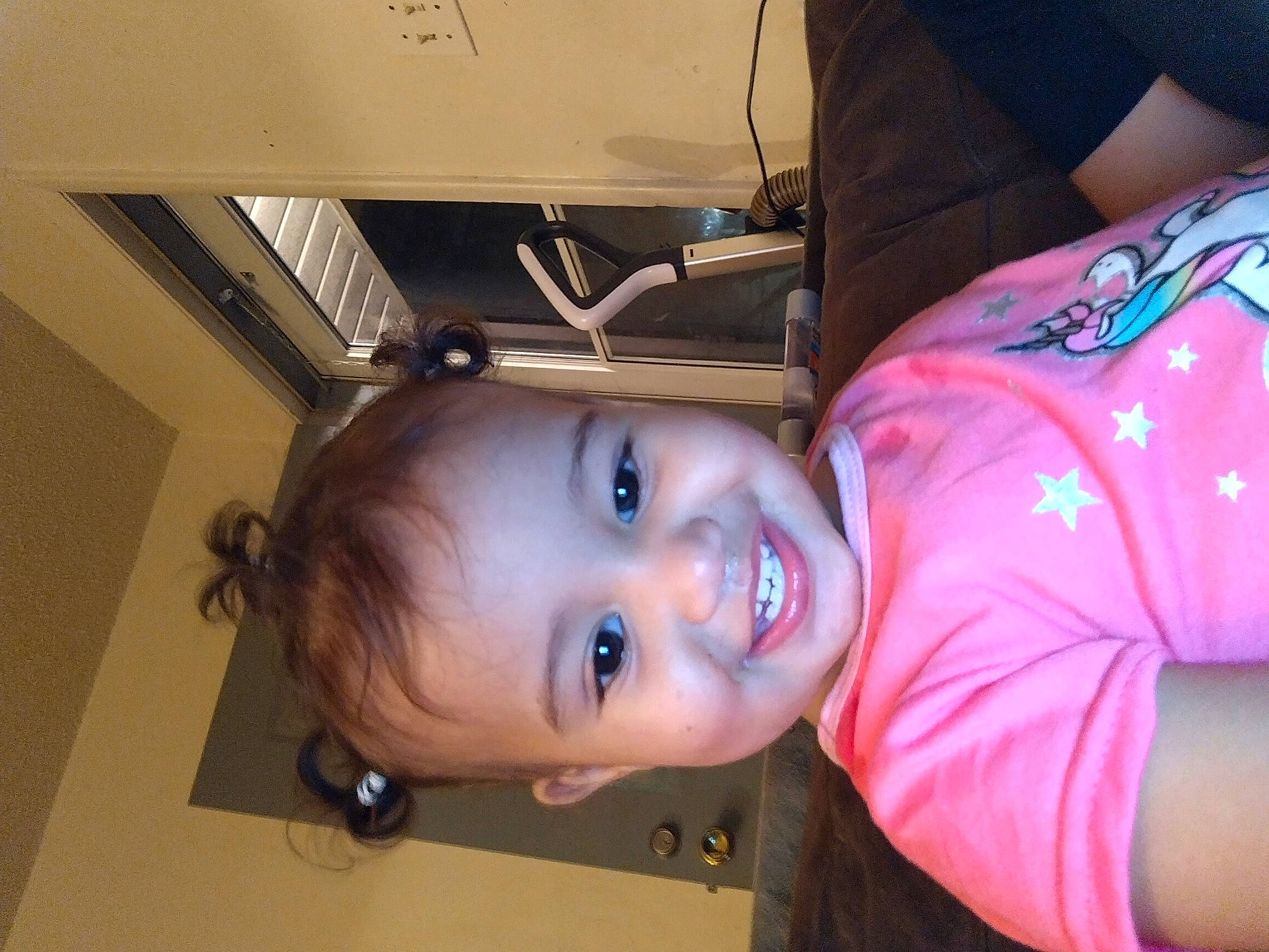 Emberly joined the competition — help win amazing prizes! cheek, child, elbow, electric_blue, finger, fun, happy, jaw, joy, lip, magenta, mouth, nose, person, room, shoulder, sitting, smile, t_shirt, toddler