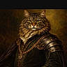 Ratty is registered to the contest to win money with this photo: animal, armor, brown_background, cat, chain, character, clothing, costume, digital_art, fantasy, feline, fur, historical, medieval, noble, painting_style, pet, portrait, regal, serious
