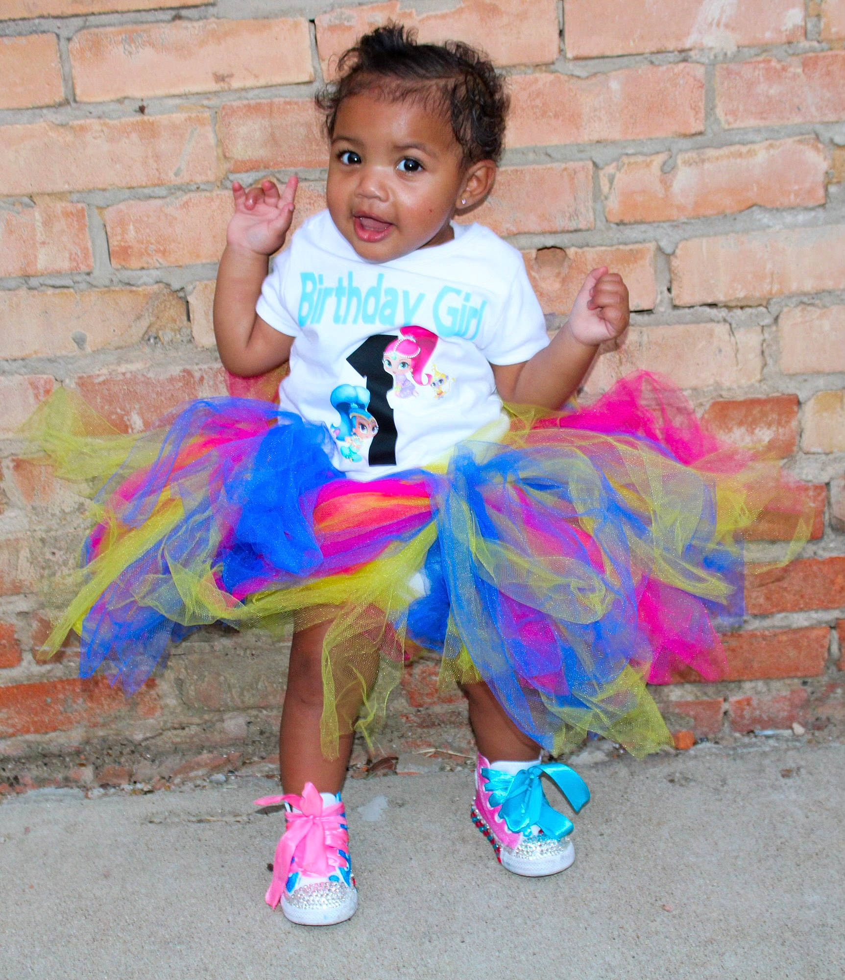 Jalayah joined the competition — help win amazing prizes! azure, baby_toddler_clothing, brick, brickwork, child, electric_blue, event, face, fun, happy, leisure, magenta, people, person, pink, purple, sandal, shoe, smile, t_shirt