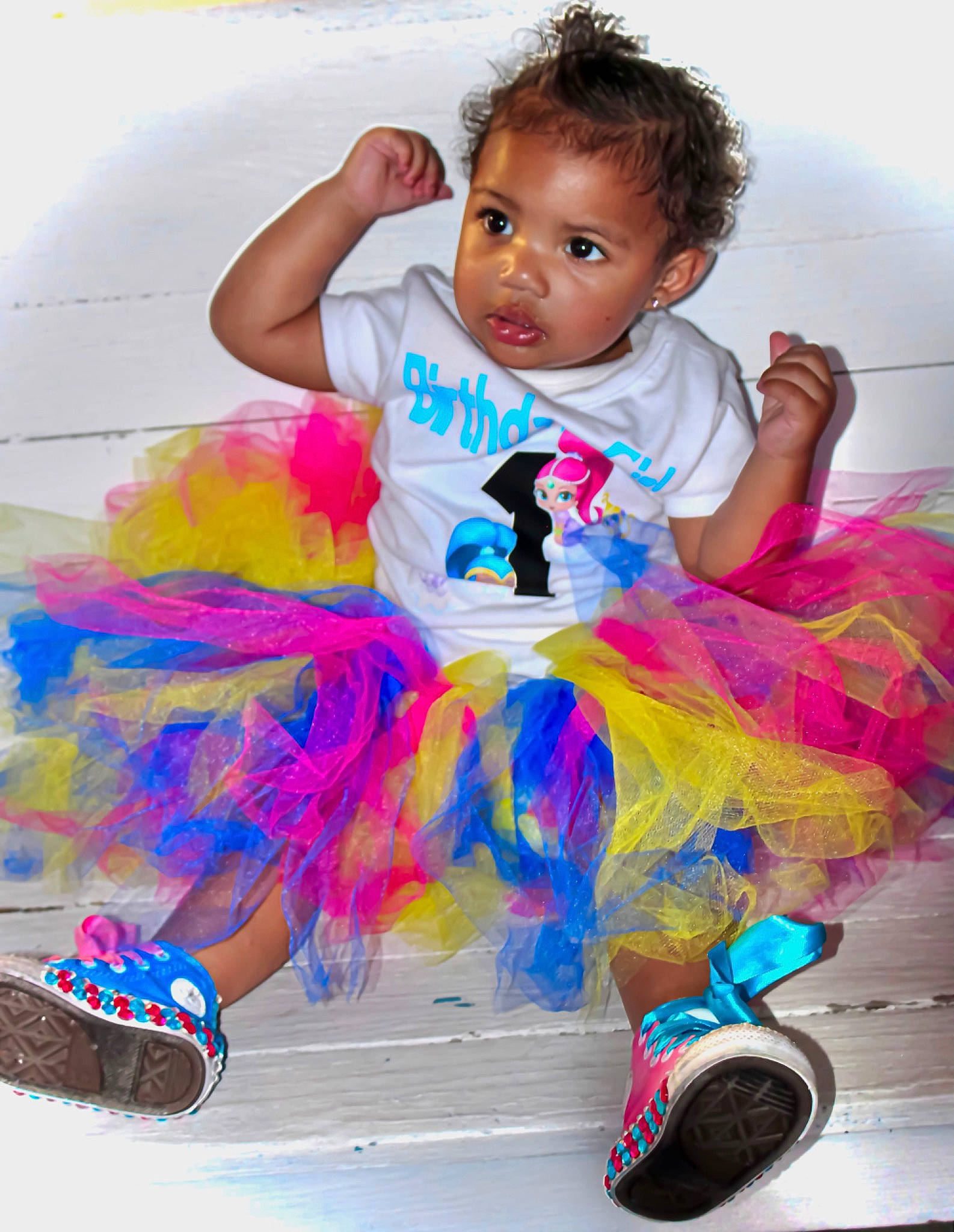 Jalayah joined the competition — help win amazing prizes! baby, baby_products, baby_toddler_clothing, child, costume, entertainment, event, fashion_accessory, fashion_design, fun, happy, magenta, party_supply, person, pink, play, purple, sitting, t_shirt, textile