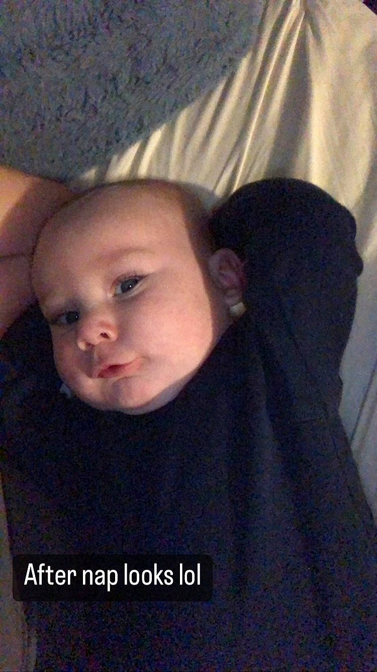 Langston joined the competition — help win amazing prizes! baby, baby_toddler_clothing, cheek, chin, comfort, eyebrow, eyelash, forehead, head, headgear, human_body, iris, jaw, lip, mouth, neck, nose, person, skin, sleeve