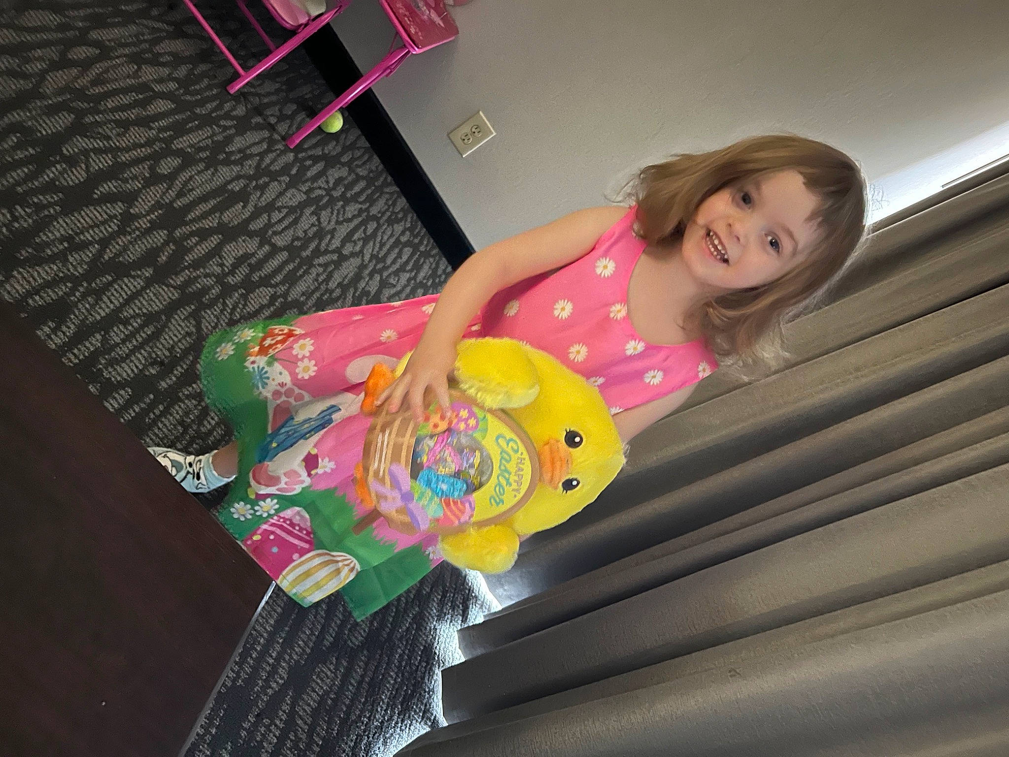 Lilliaunna joined the competition — help win amazing prizes! baby_toddler_clothing, child, flooring, fun, happy, human_leg, joy, magenta, pattern, person, pink, room, sandal, sitting, skin, sleeve, smile, sock, t_shirt, thigh