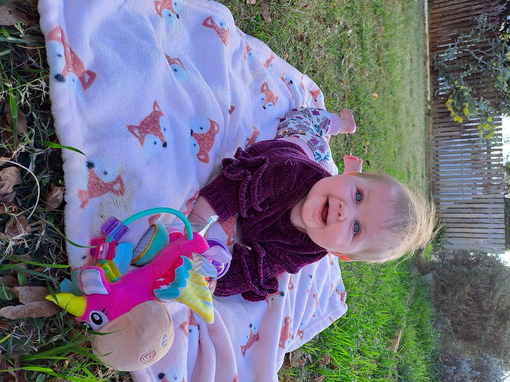 Aubrey joined the competition — help win amazing prizes! adaptation, baby_toddler_clothing, child, fun, garden, grass, happy, hat, joy, leisure, magenta, pattern, people_in_nature, person, pink, plant, smile, spring, textile, toddler