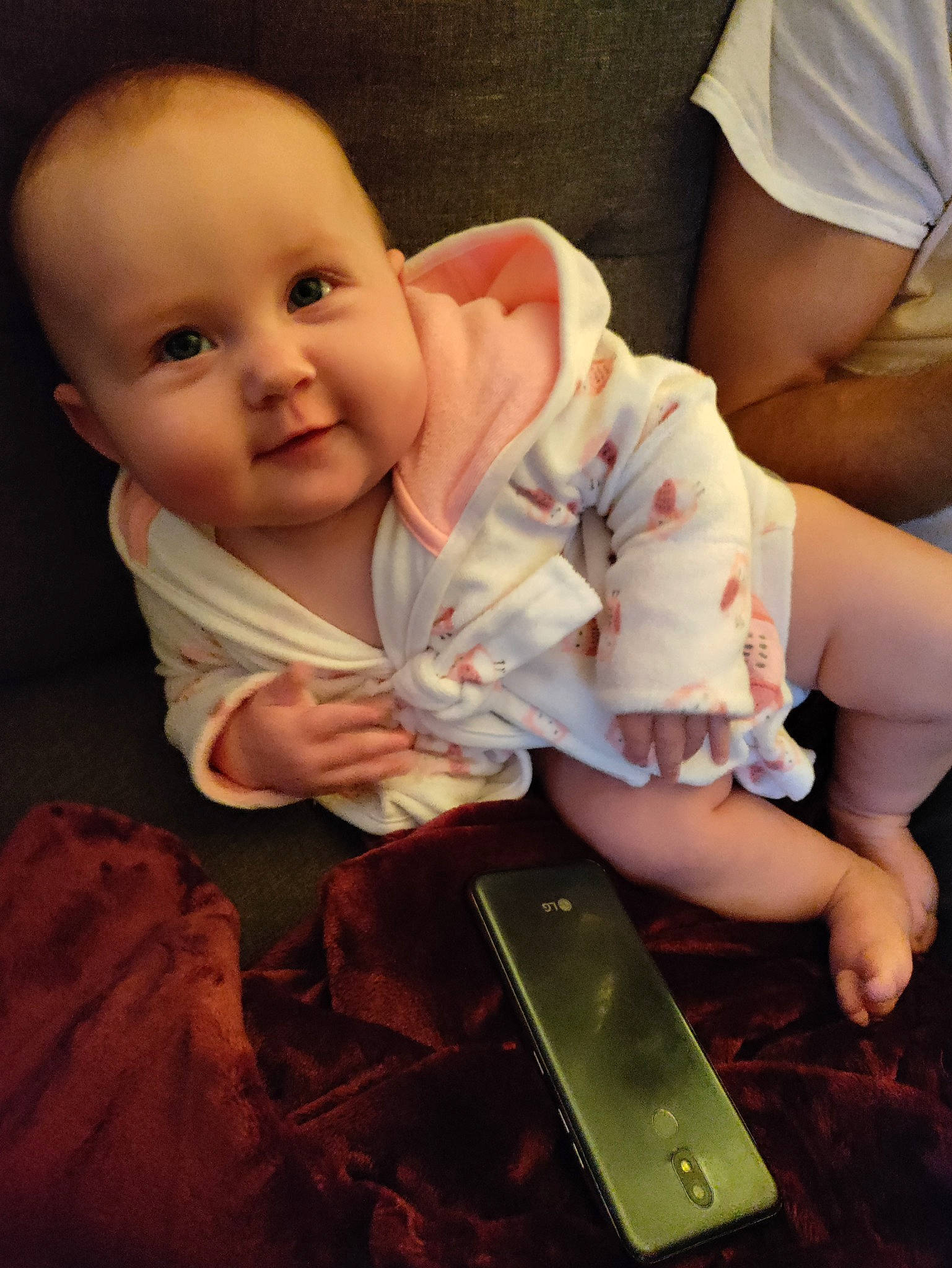 Hadleigh is registered to the contest to win money with this photo: baby, baby_toddler_clothing, child, comfort, communication_device, electronic_device, finger, fun, gadget, happy, mobile_device, mobile_phone, person, portable_communications_device, sleeve, smile, t_shirt, tablet_computer, technology, telephony