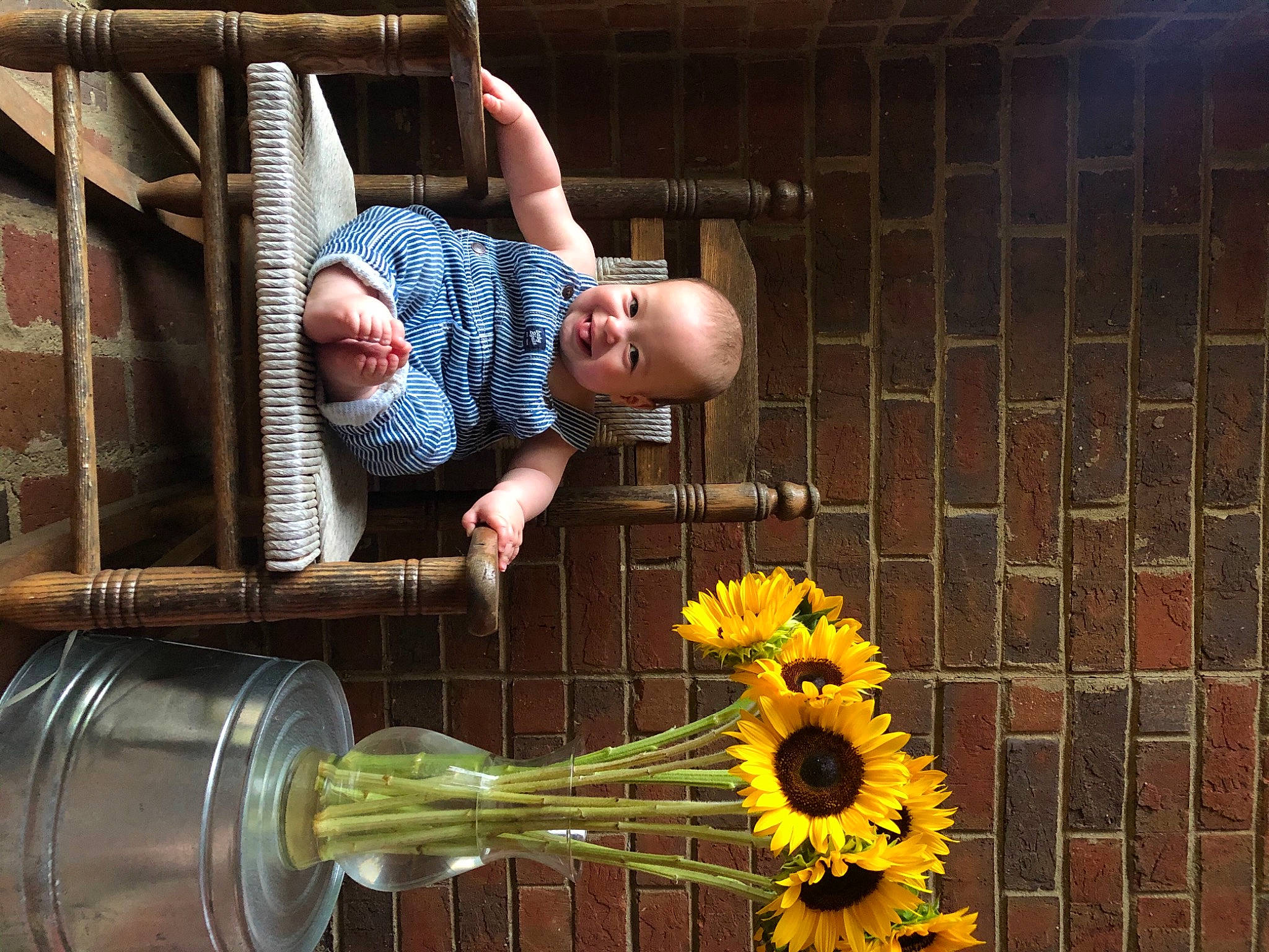 Bruce joined the competition — help win amazing prizes! child, flower, joy, person, plant, smile, sunflower, toddler, yellow