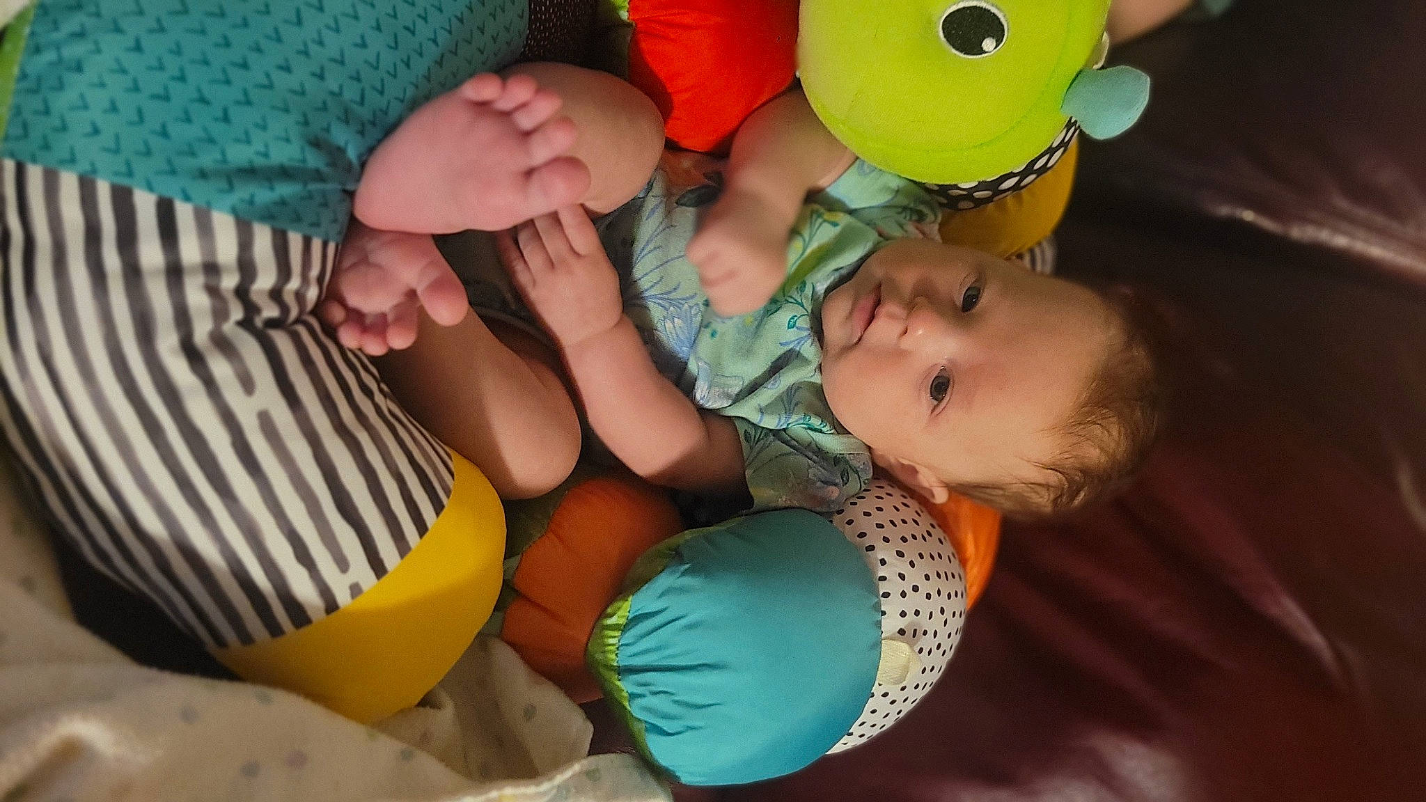 Arizona joined the competition — help win amazing prizes! baby, baby_toddler_clothing, ball, child, clothing, comfort, facial_expression, finger, fun, green, happy, headgear, leisure, organ, people, person, personal_protective_equipment, photograph, thigh, toddler