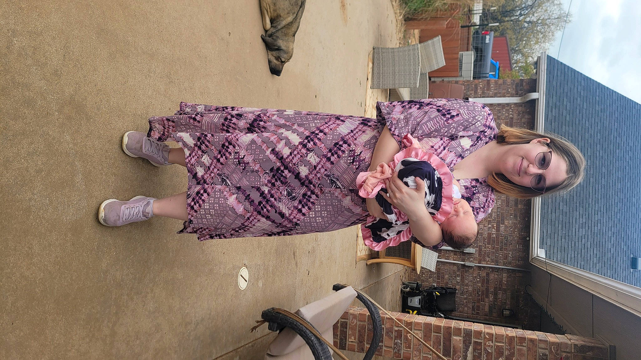 Arizona joined the competition — help win amazing prizes! building, day_dress, dress, eyewear, fashion_design, human_leg, joy, magenta, pattern, person, pink, plant, purple, sandal, sitting, textile, thigh, tree, vintage_clothing, visual_arts