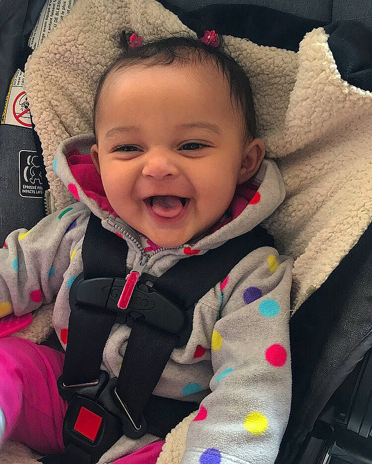 Jaida is registered to the contest to win money with this photo: baby, baby_in_car_seat, baby_products, car_seat, cheek, child, cool, eye, face, head, iris, lip, person, product, skin, smile, textile, toddler, wool