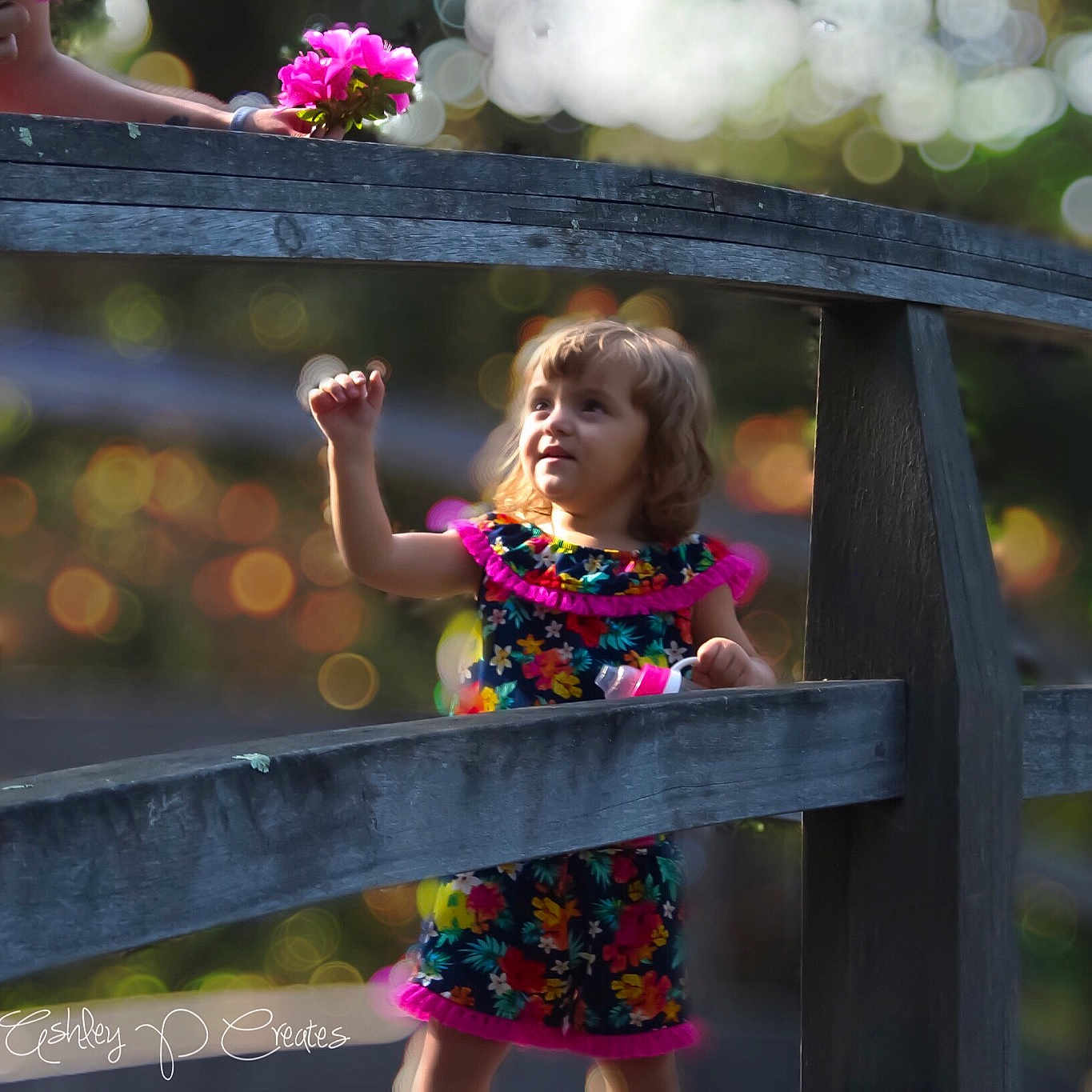 Briana joined the competition — help win amazing prizes! child, dress, fawn, flower, fun, happy, leisure, magenta, person, photography, pink, plant, smile, spring, summer, toddler, tree, vacation