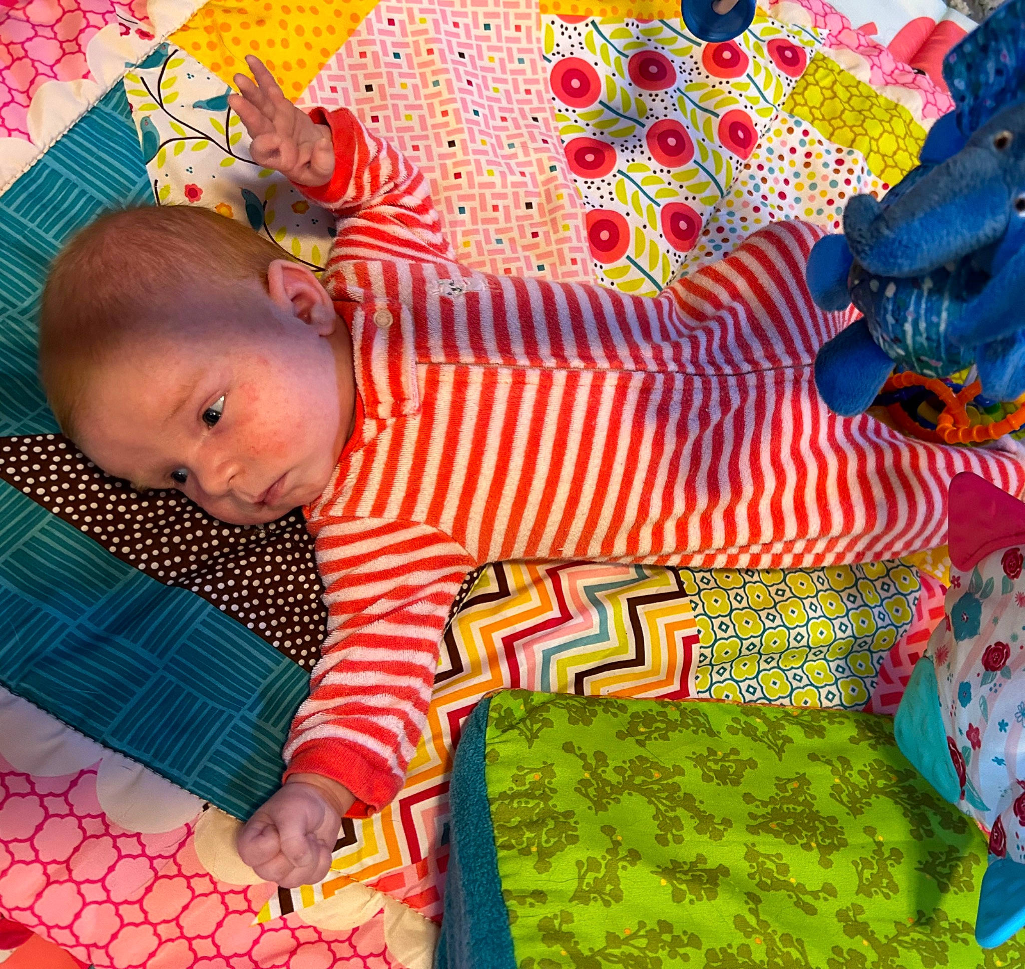 Anna joined the competition — help win amazing prizes! baby, baby_products, baby_toddler_clothing, beauty, child, comfort, flooring, green, linens, nightwear, pattern, person, photograph, play, product, red, room, sleeve, textile, toddler