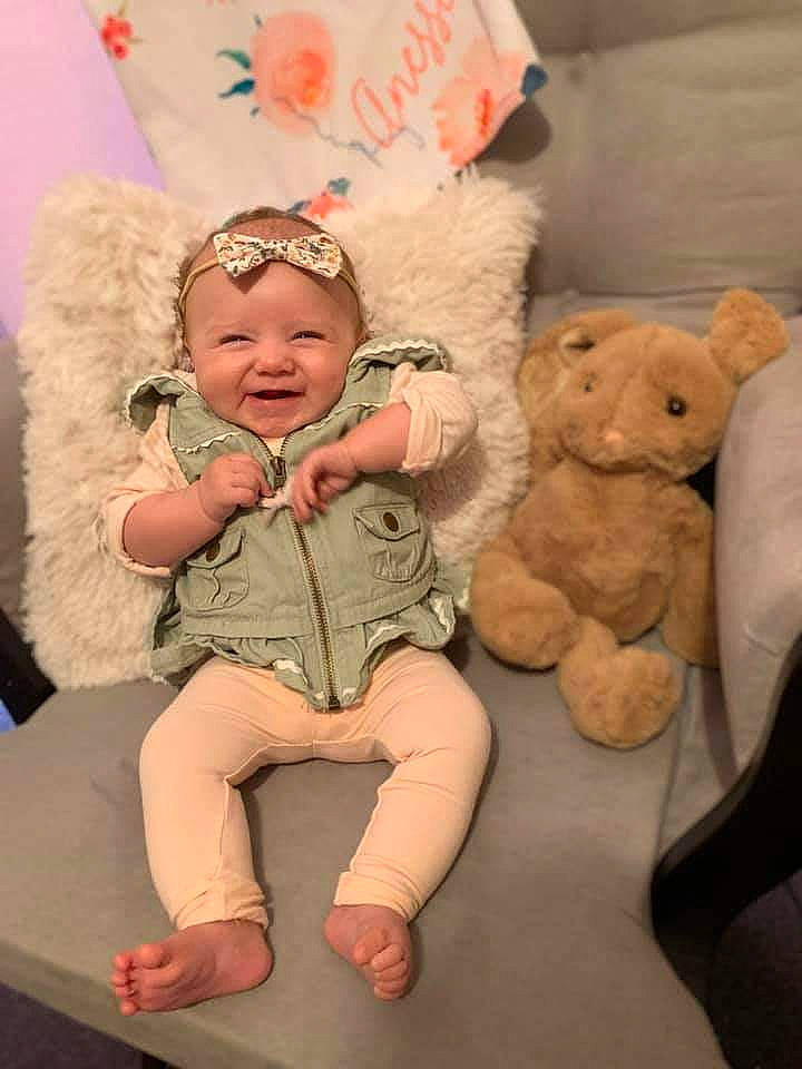 Anessa joined the competition — help win amazing prizes! baby, cheek, child, headwear, person, pink, skin, smile, stuffed_toy, teddy_bear, toddler, toy
