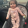 Kaitlyn joined the competition — help win amazing prizes! toddler, child, car_seat, pink_bow, onesie, floral_pattern, car_interior, window, parking_lot, door, seatbelt, cute, baby, person, face, hair, expression, clothing, indoor, vehicle