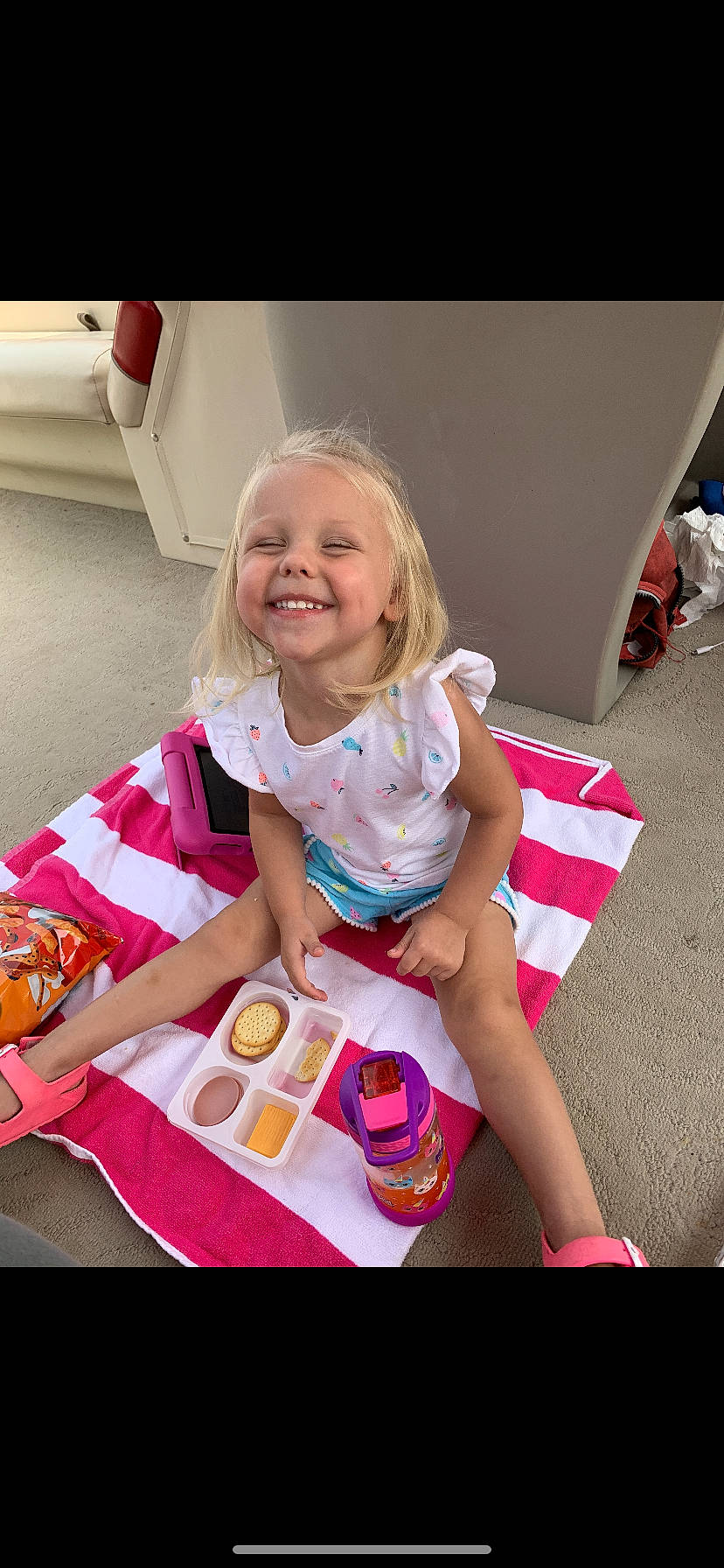 Ansley joined the competition — help win amazing prizes! child, joy, person, play, sitting, toddler