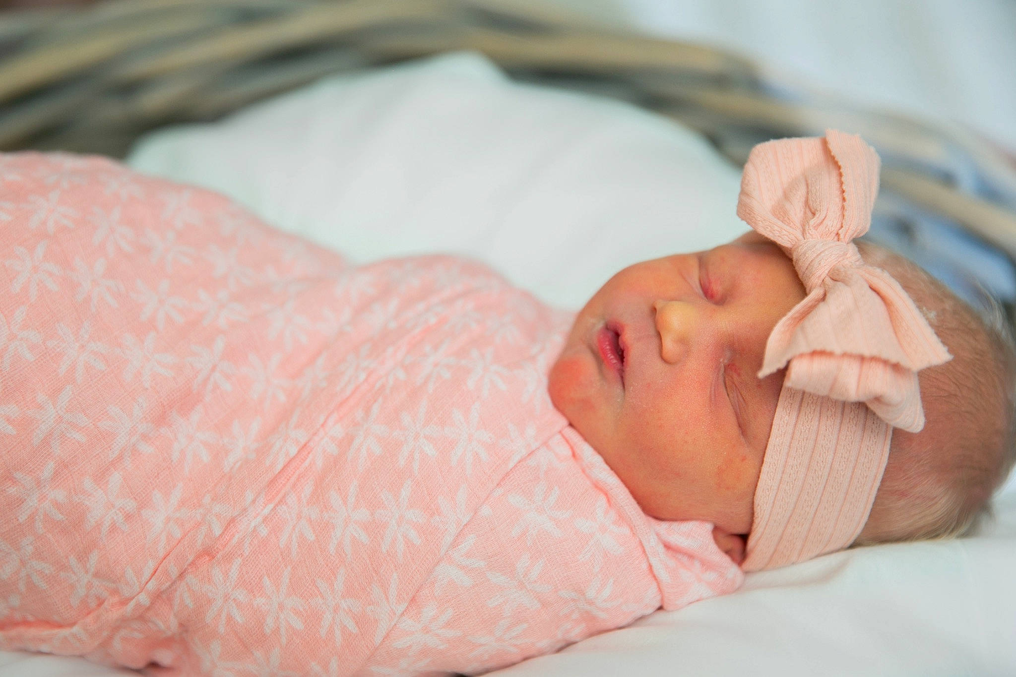 Olivia is registered to the contest to win money with this photo: baby, baby_sleeping, baby_toddler_clothing, bedding, bedtime, child, childbirth, comfort, event, flesh, hat, headwear, linens, nap, pattern, peach, person, portrait_photography, room, sleep
