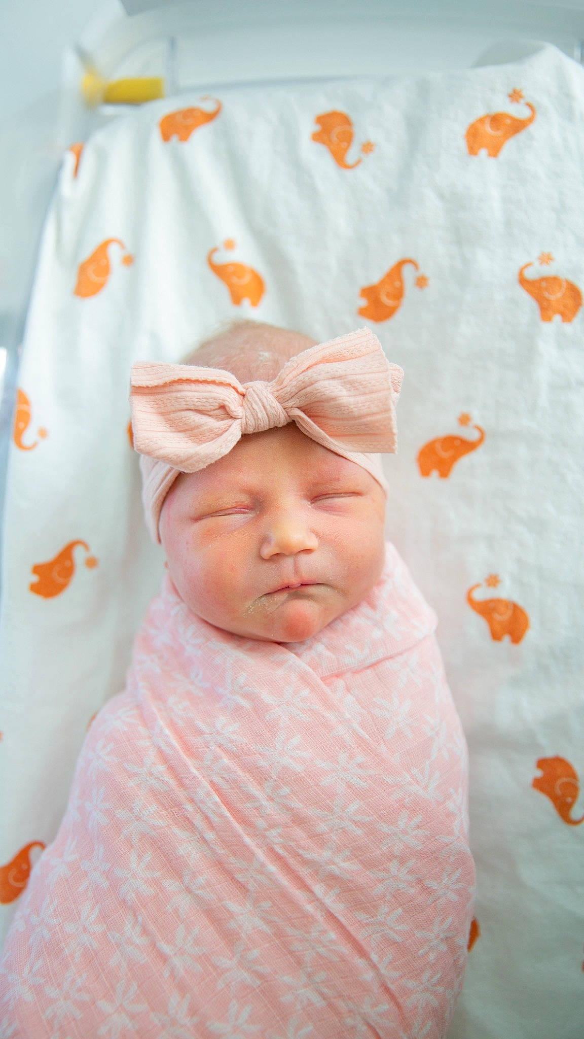 Olivia joined the competition — help win amazing prizes! baby, baby_products, baby_sleeping, baby_toddler_clothing, bedding, child, collar, comfort, fashion_accessory, headgear, headwear, linens, magenta, pattern, peach, person, pink, room, sleeve, textile