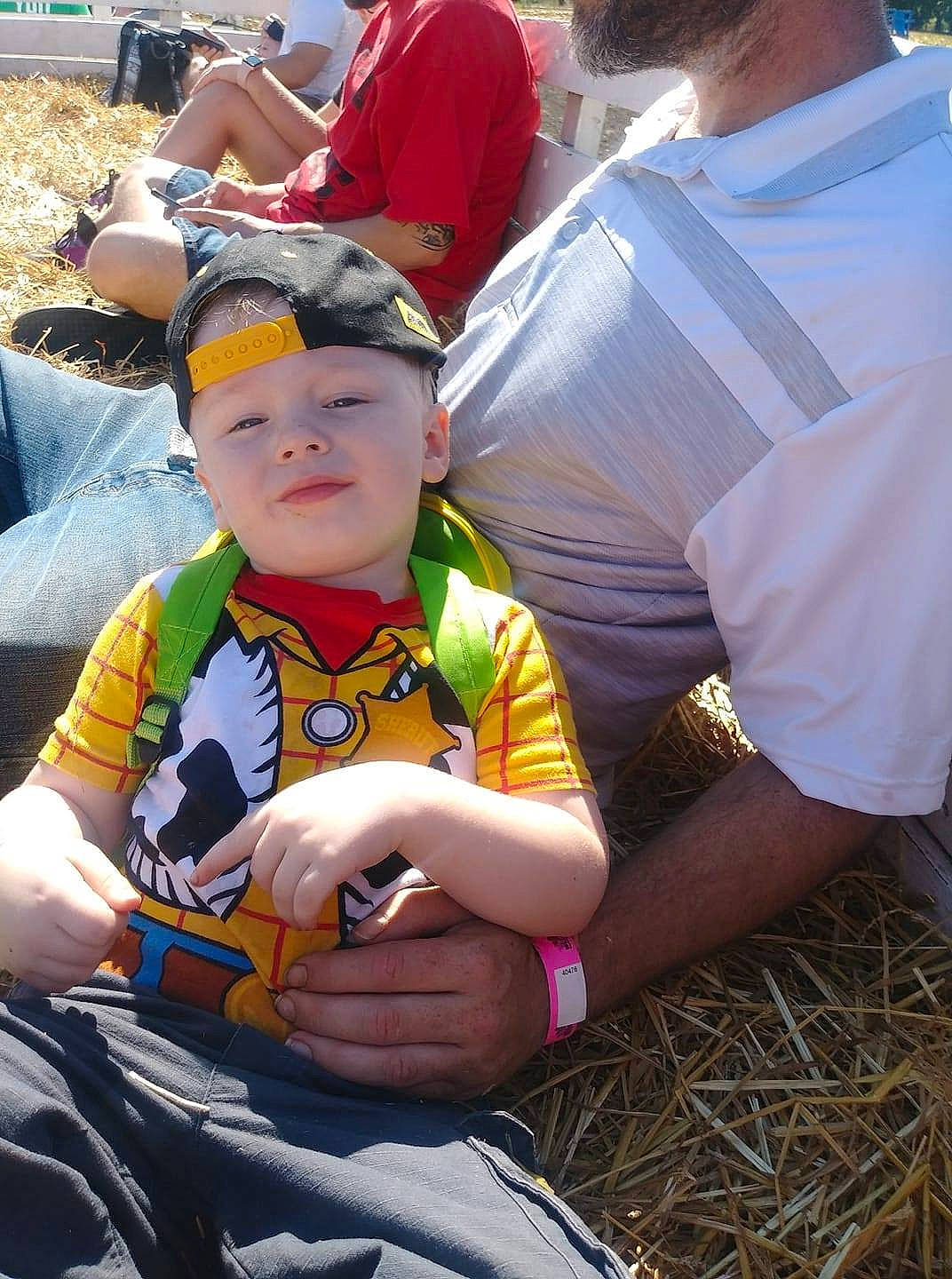 Bobby is registered to the contest to win money with this photo: child, fun, headwear, people, person, toddler, vacation