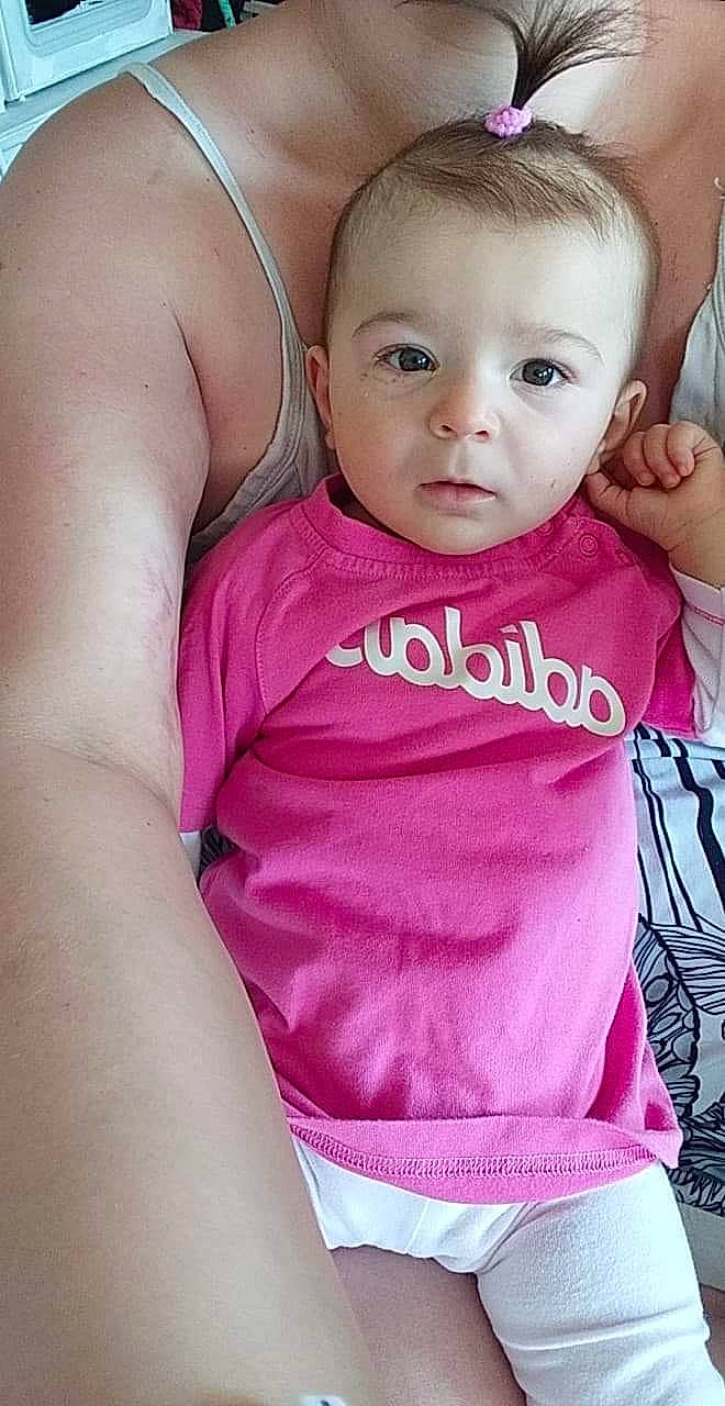 Lyanna a rejoint le concours — aidez-le/la à gagner de superbes lots ! arm, baby, baby_products, baby_toddler_clothing, cheek, child, child_model, face, lip, muscle, person, pink, product, skin, toddler