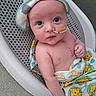 baby, infant, feeding_tube, blanket, winnie_the_pooh, hat, basket, skin, cute, child, newborn, indoors, portrait, lying_down, medical, hospital, young, face, person, healthcare