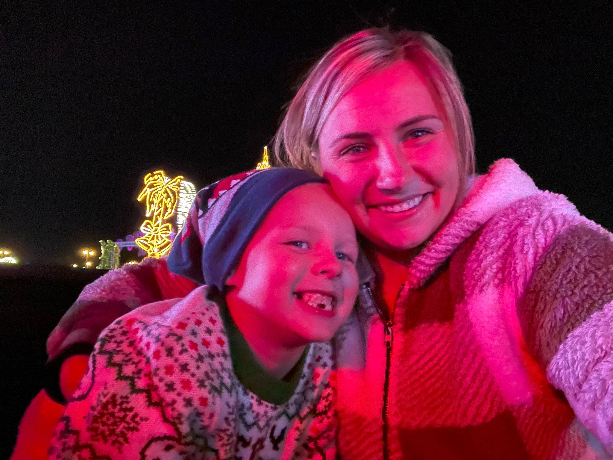 Greysen joined the competition — help win amazing prizes! baby, child, entertainment, event, flash_photography, fun, happy, holiday, joy, laugh, leisure, magenta, midnight, night, person, pink, purple, recreation, smile, toddler