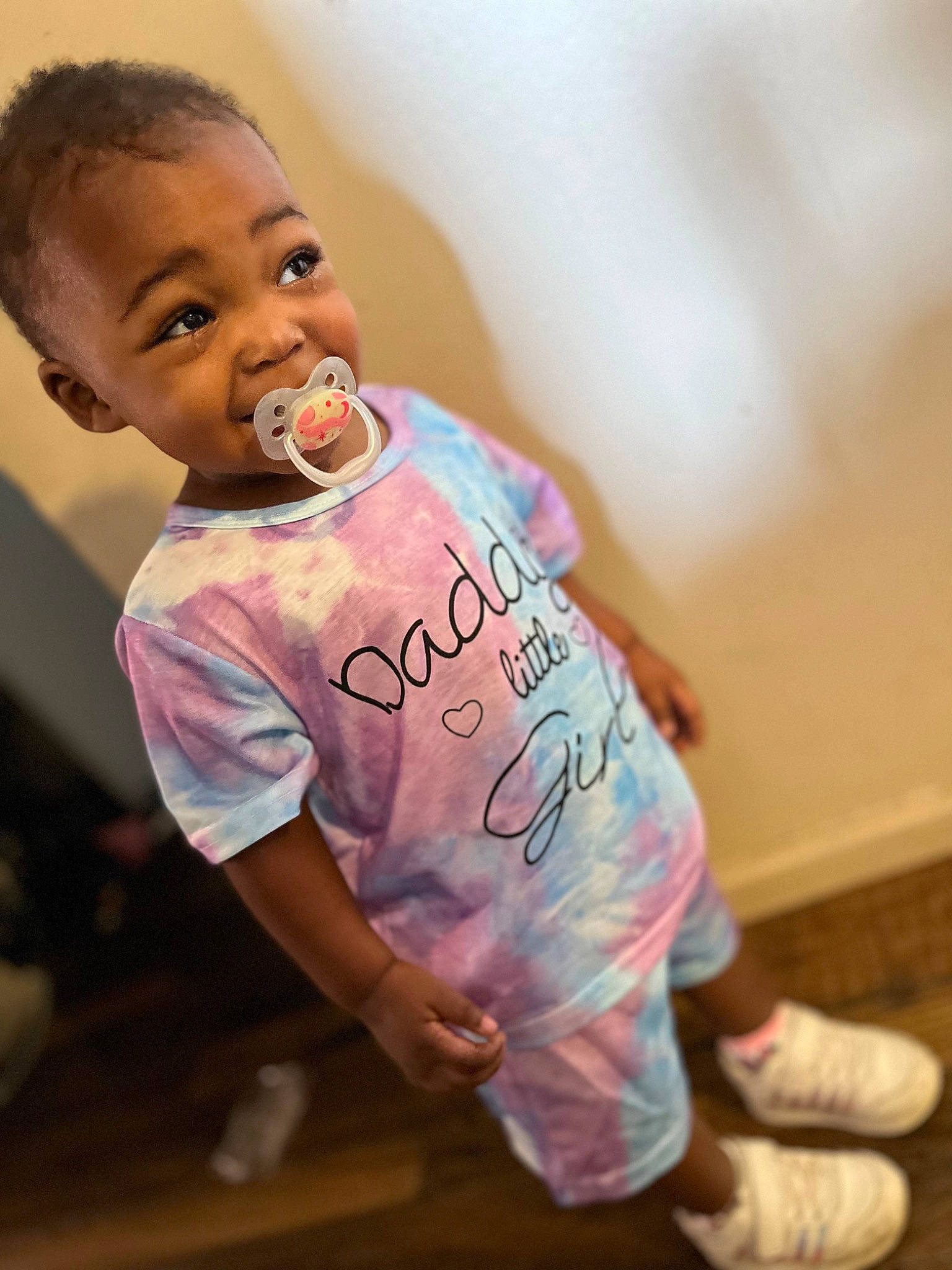 Braelynn joined the competition — help win amazing prizes! baby, baby_toddler_clothing, child, eyelash, flooring, fun, gesture, happy, iris, laugh, leisure, magenta, person, play, portrait_photography, room, sitting, sleeve, smile, t_shirt