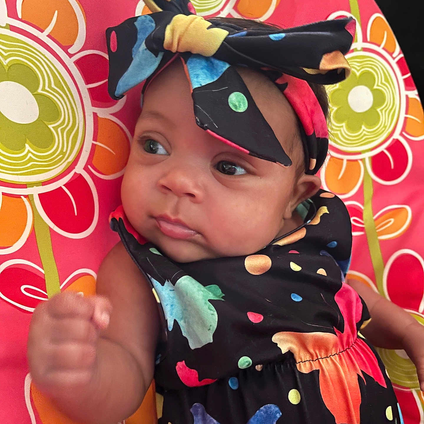 Annalice joined the competition — help win amazing prizes! accessories, applique, baby, bodypart, bonnet, clothing, dress, face, finger, glove, hand, happy, hat, head, headband, pattern, person, photography, portrait, smile