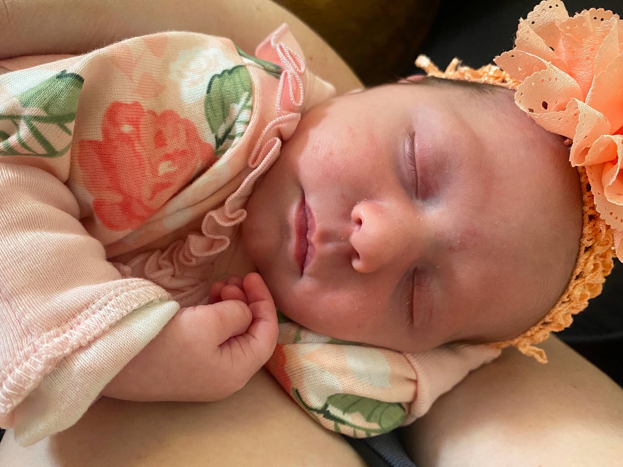 Emmalyn is registered to the contest to win money with this photo: baby, baby_toddler_clothing, cheek, chin, dress, ear, eye, eyebrow, eyelash, face, finger, hand, head, human_body, iris, lip, mouth, neck, nose, person