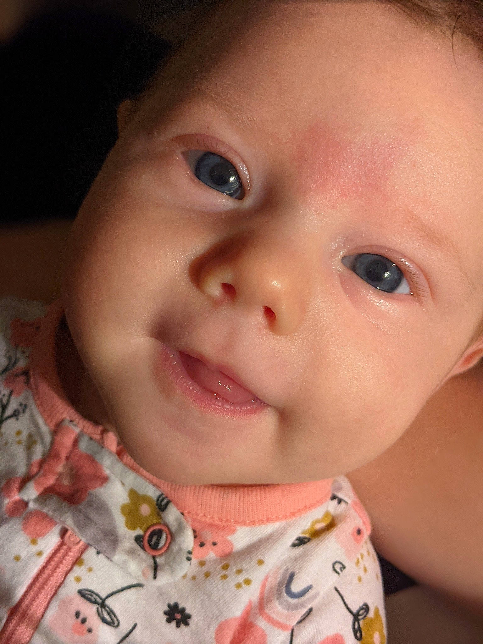 Estelle is registered to the contest to win money with this photo: baby, cheek, chin, ear, eye, eyebrow, eyelash, face, facial_expression, forehead, hairstyle, head, iris, lip, mouth, neck, nose, organ, person, skin