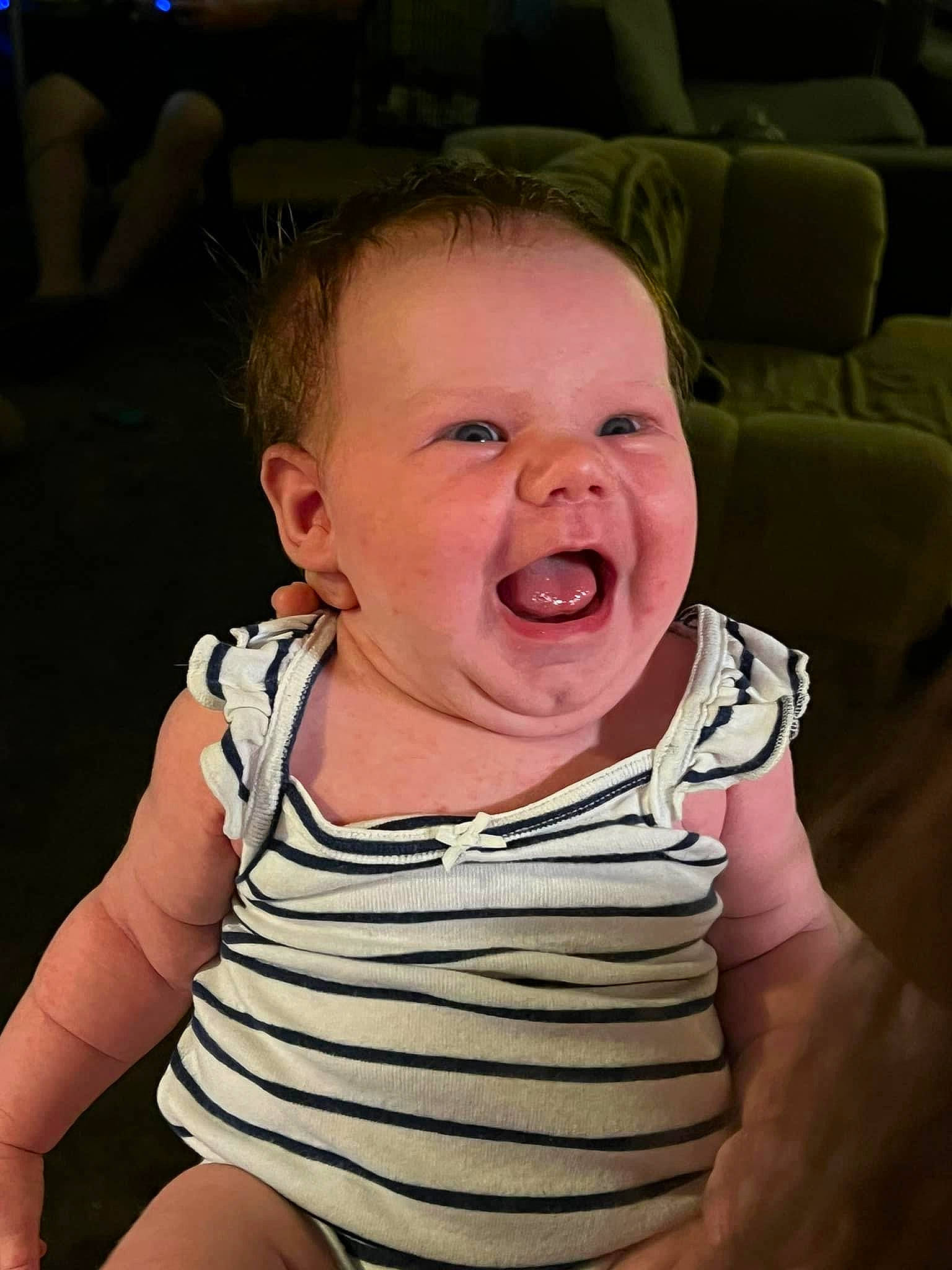 Magnolia is registered to the contest to win money with this photo: baby_toddler_clothing, cheek, chin, comfort, eye, eyebrow, flash_photography, happy, head, human_body, iris, lip, mouth, neck, nose, organ, person, skin, sleeve, smile