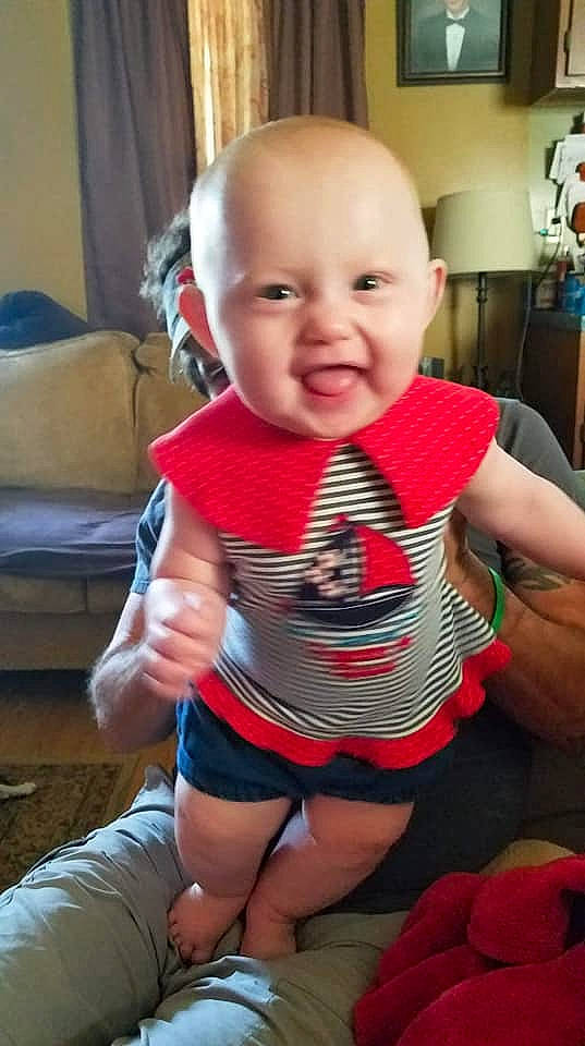 Journea joined the competition — help win amazing prizes! baby, baby_toddler_clothing, cheek, child, facial_expression, head, mouth, person, sitting, smile, thumb, toddler