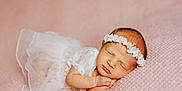 Olivia is registered to the contest to win money with this photo: adorable, baby, child, closeup, cute, delicate, flower_crown, headband, infant, newborn, newborn_photography, peaceful, pink_blanket, portrait, resting, sleeping, small, soft_texture, tender, white_dress