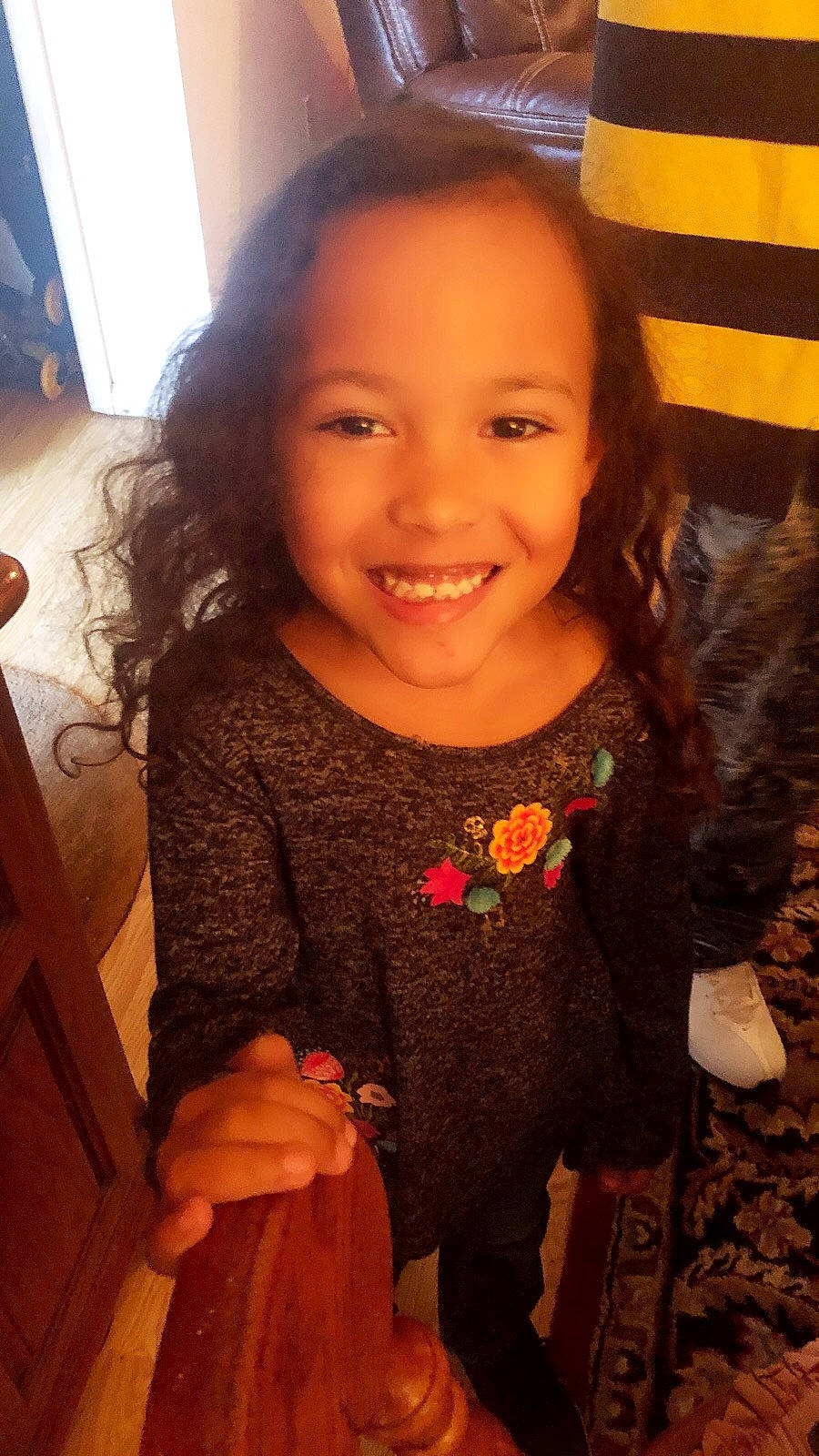 Natalya joined the competition — help win amazing prizes! brown_hair, cheek, child, child_model, day, eye, fun, girl, hair, hairstyle, happiness, head, iris, joy, long_hair, person, skin, smile, standing, textile