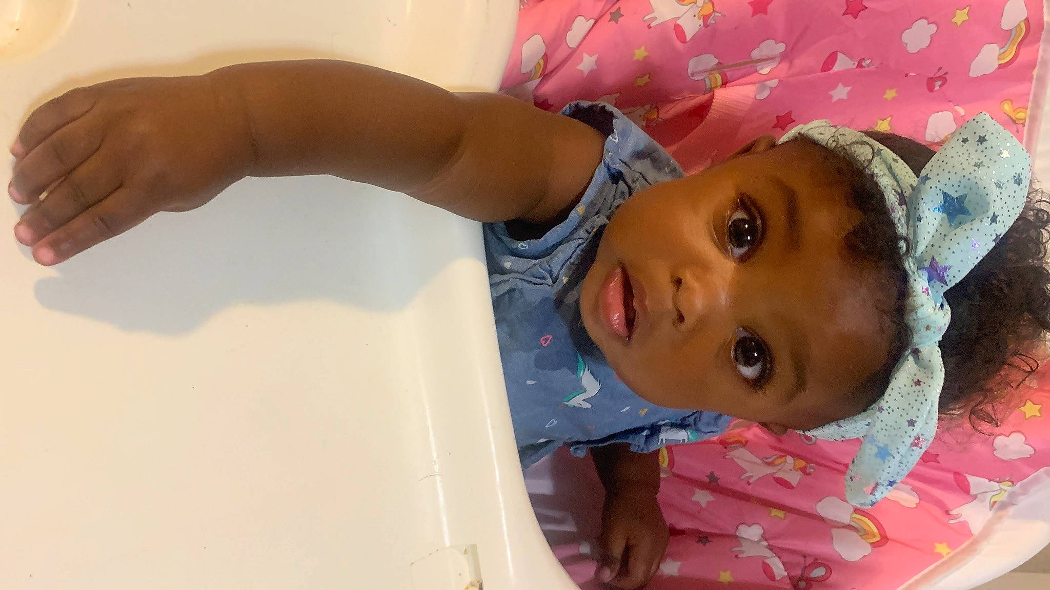 Tamara joined the competition — help win amazing prizes! baby, cheek, child, eyebrow, eyelash, fun, gesture, happy, leisure, linens, nose, person, room, skin, surprise, toddler