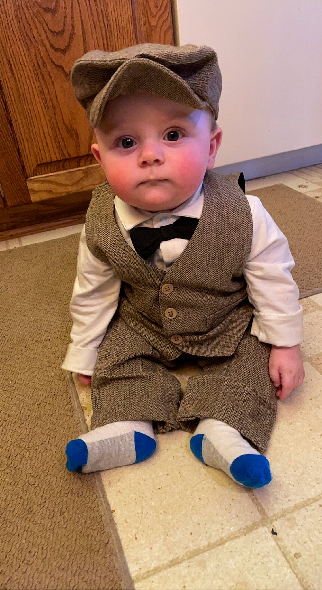 Ryder joined the competition — help win amazing prizes! baby, baby_toddler_clothing, cap, cheek, chin, collar, eye, face, facial_expression, flooring, hairstyle, hat, head, headwear, iris, outerwear, person, skin, sleeve, sun_hat