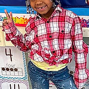 Shaniyah joined the competition — help win amazing prizes! accessories, child, clothing, face, female, flower, footwear, girl, hair, happy, head, jeans, pants, person, photography, plant, portrait, shoe, sleeve, smile