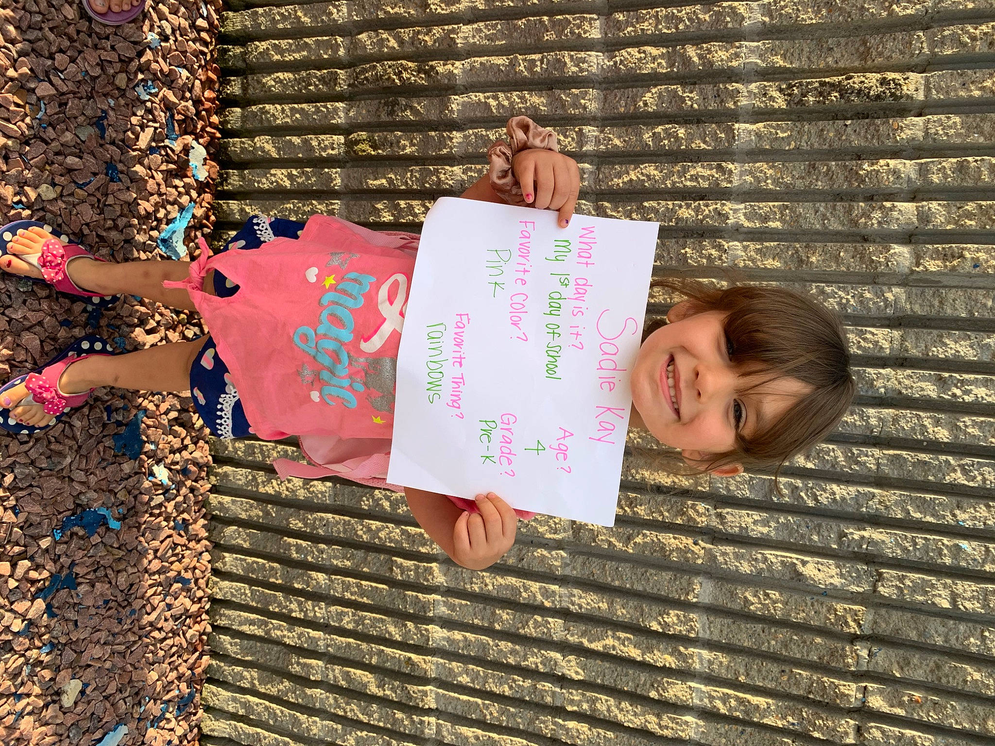 Sadie is registered to the contest to win money with this photo: child, happy, joy, person, photography, pink, text