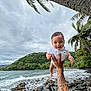 Temeio a rejoint le concours — aidez-le/la à gagner de superbes lots ! baby, beach, child, cloudy_sky, coast, greenery, hand, island, nature, ocean, outdoor, palm_tree, person, rocks, shore, smiling, tattoo, tropical, water, waves