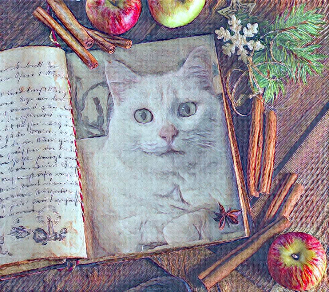 Bobbie joined the competition — help win amazing prizes! art, book, carnivore, cat, domestic_short_haired_cat, felidae, handwriting, holiday, illustration, linens, painting, paper, paper_product, pattern, publication, small_to_medium_sized_cats, tableware, textile, whiskers, wood