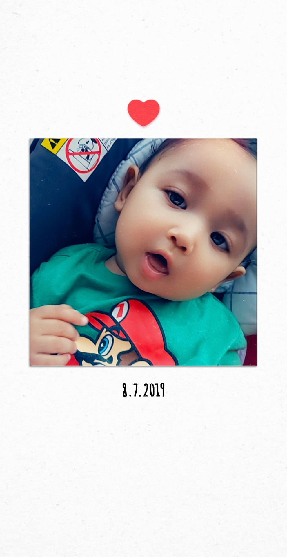 Josue is registered to the contest to win money with this photo: baby, baby_toddler_clothing, cheek, child, face, head, lip, nose, person, photography, skin, smile, surprise, toddler, turquoise
