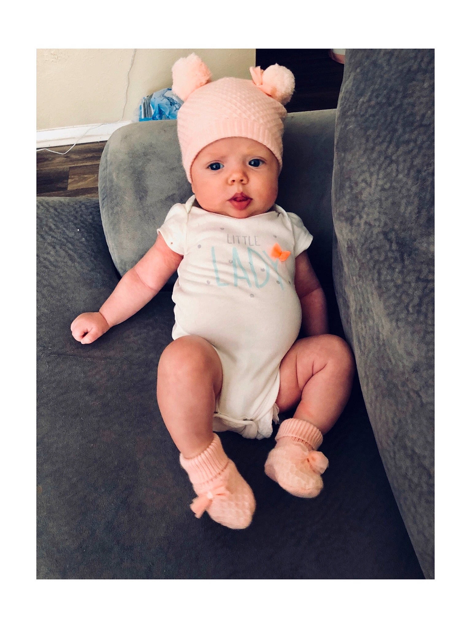 Emberleigh joined the competition — help win amazing prizes! child, headgear, headwear, infant, person, product, toddler