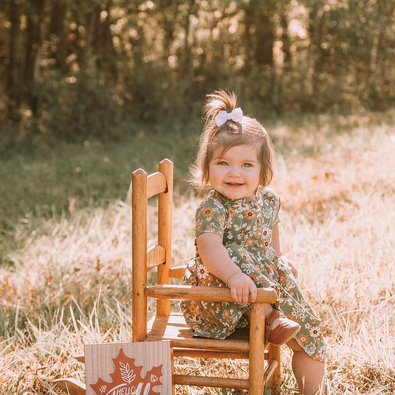 Mazelynn is registered to the contest to win money with this photo: child, clothing, dress, face, female, furniture, girl, grass, happy, head, land, nature, person, photography, plant, portrait, sitting, smile, tree, vegetation