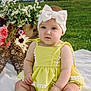 River joined the competition — help win amazing prizes! baby, child, outdoor, greenery, flower, headband, yellow_dress, white_blanket, wicker_heart, grass, portrait, cute, summer, sunlight, sitting, nature, infant, garden, soft_light, plump