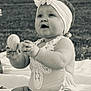 Willow is registered to the contest to win money with this photo: baby, infant, headband, lace, outdoor, grass, blanket, eggs, cute, smiling, child, sitting, portrait, hands, face, photography, monochrome, young, playful, summer